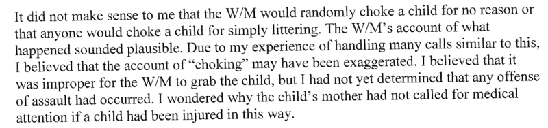Portion of Fort Worth Police Officer William Martin’s statement to Internal Affairs